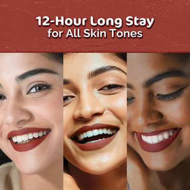 Mamaearth Moisture Matte Longstay Lipstick with Avocado Oil & Vitamin E for 12 Hour Long Stay - 2 g (Raisin Punch)